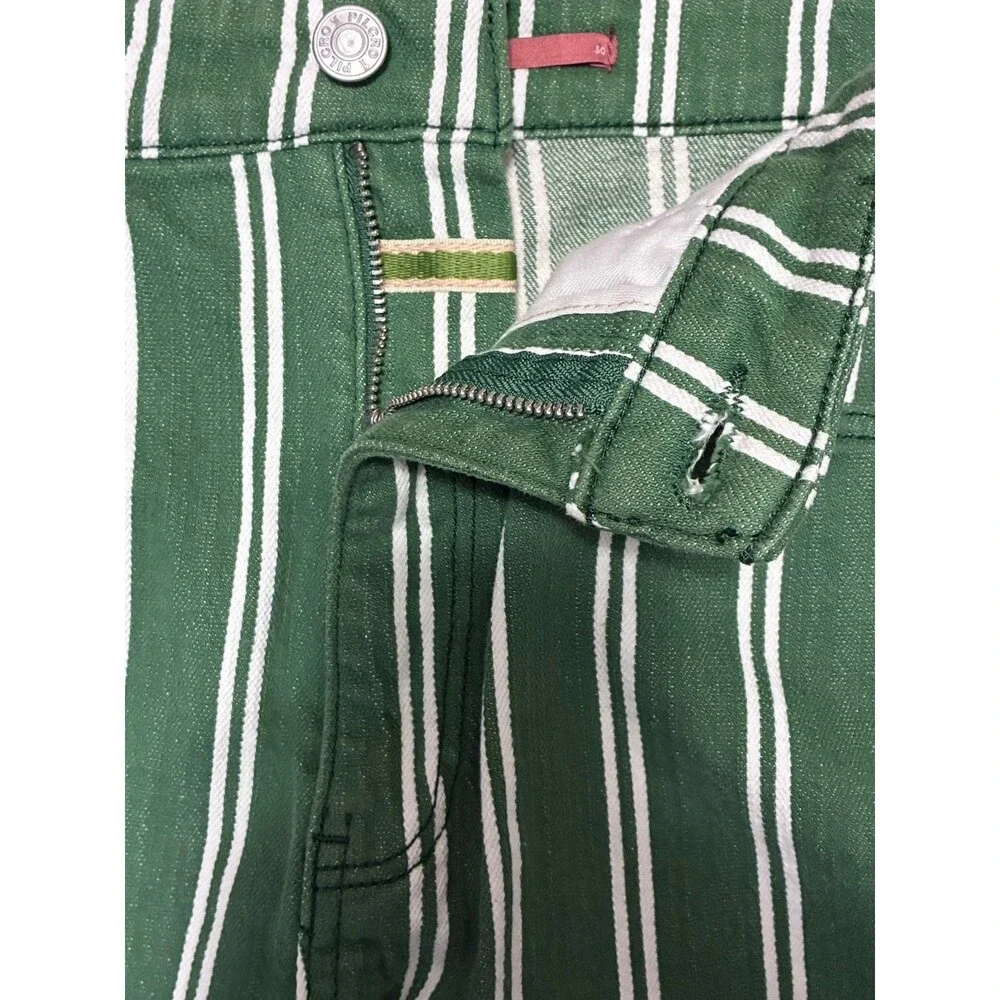 Pilcro Anthropologie Women’s Green Striped Cut Off Shorts Size 30 - Picture 7 of 7